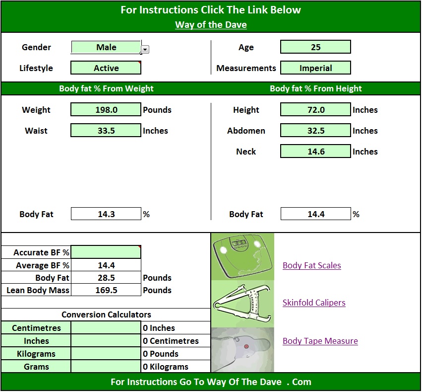 Body Trackers Body Fat Calculator